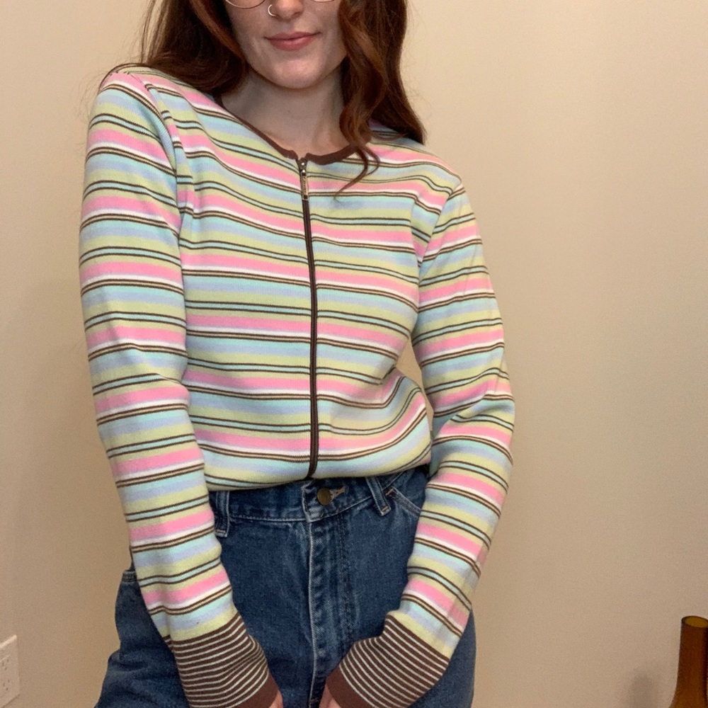 Parkhurst 100% cotton striped sweater